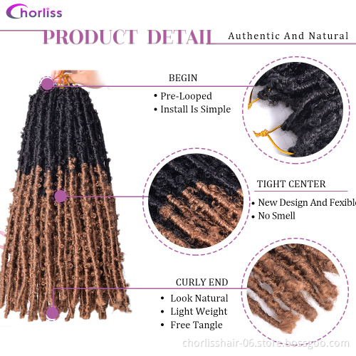 High Quality Hair Crochet Synthetic Hair Black Brown 18/20 Inch Butterfly Hair Natural And Comfortable African Women Like